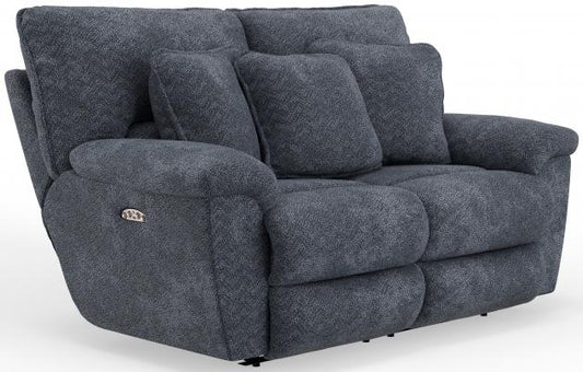 Catnapper Paxon Power Headrest Deep Seat Reclining Loveseat in Smoke