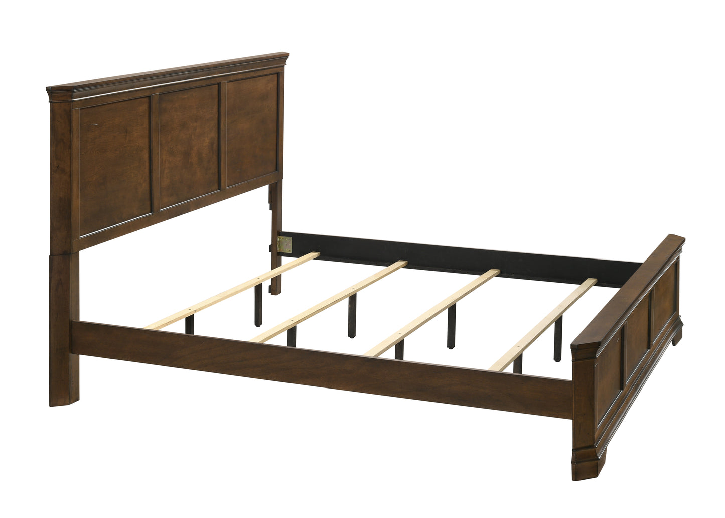 Maderne Traditional Wood Panel 5 pieces King Bed set with Dresser, Mirror, Nightstand and Chest