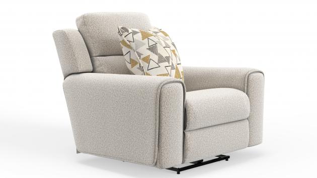 Catnapper Micah Power Headrest Pwr Deep Seat Lay Flat Recliner in Oatmeal