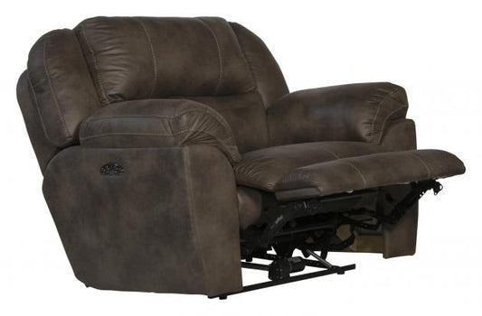 Catnapper Ferrington Power Headrest Power Lay Flat Recliner in Dusk