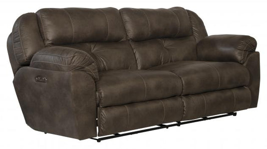 Catnapper Ferrington Power Headrest Power Lay Flat Reclining Sofa in Dusk