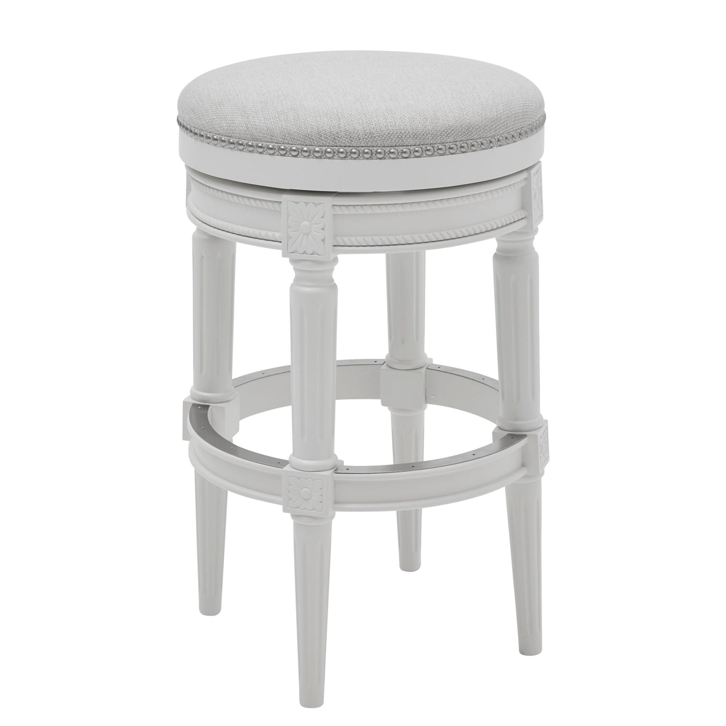 Rustic Elegance Backless Swivel Stool