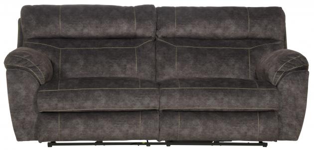 Catnapper Sedona Power Headrest Power Lay Flat Reclining Sofa in Smoke