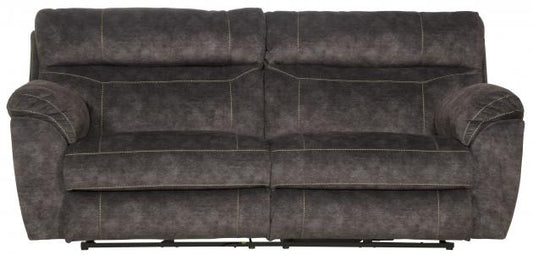 Catnapper Sedona Power Headrest Power Lay Flat Reclining Sofa in Smoke