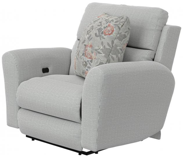Catnapper Chappy Power Lay Flat Recliner in Pebble