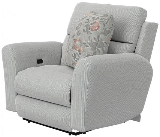 Catnapper Chappy Power Lay Flat Recliner in Pebble