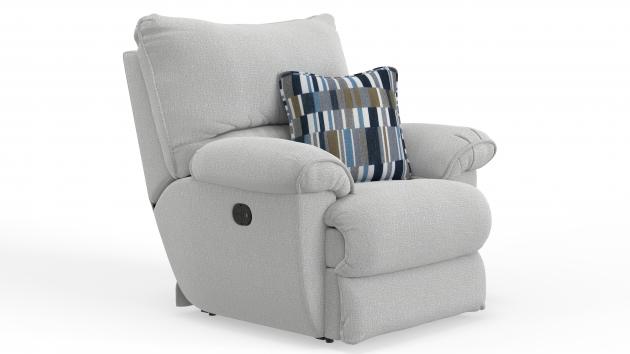 Catnapper Lenny Power Lay Flat Recliner in Winter