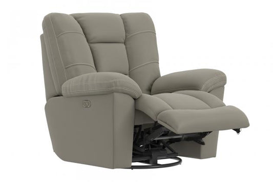 Catnapper Manley Power Swivel Glider Recliner in Smoke
