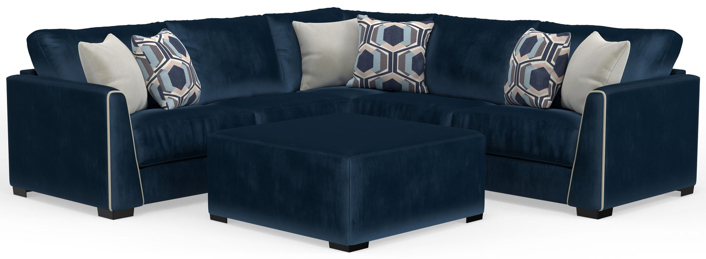 Jetson - Sectional, Accent Pillows & Cocktail Ottoman Set