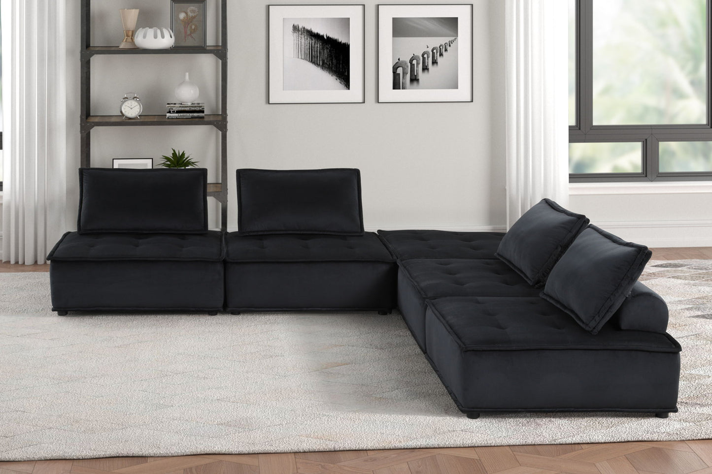 Anna - Stylish Sectional Sofa Ottoman