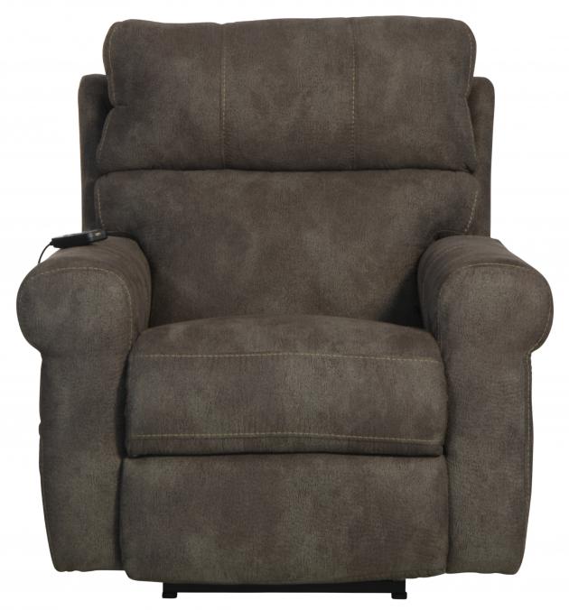 Catnapper Tranquility Power Headrest Power Lay Flat Recliner w/CR3 Heat/Massage/Lumbar in Pewter