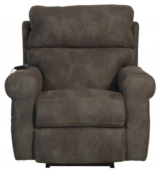 Catnapper Tranquility Power Headrest Power Lay Flat Recliner w/CR3 Heat/Massage/Lumbar in Pewter
