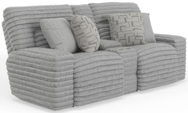 Catnapper Lynx Power Reclining Console Loveseat w/Zero Gravity in Moonstruck