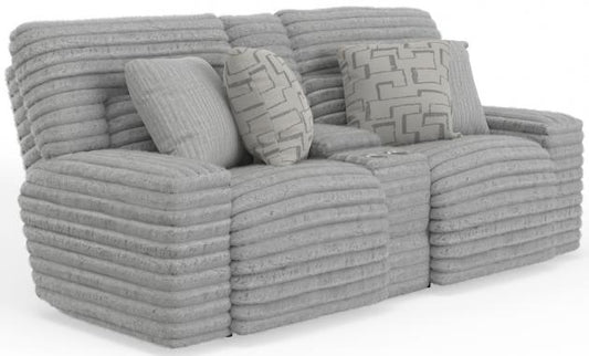 Catnapper Lynx Power Reclining Console Loveseat w/Zero Gravity in Moonstruck