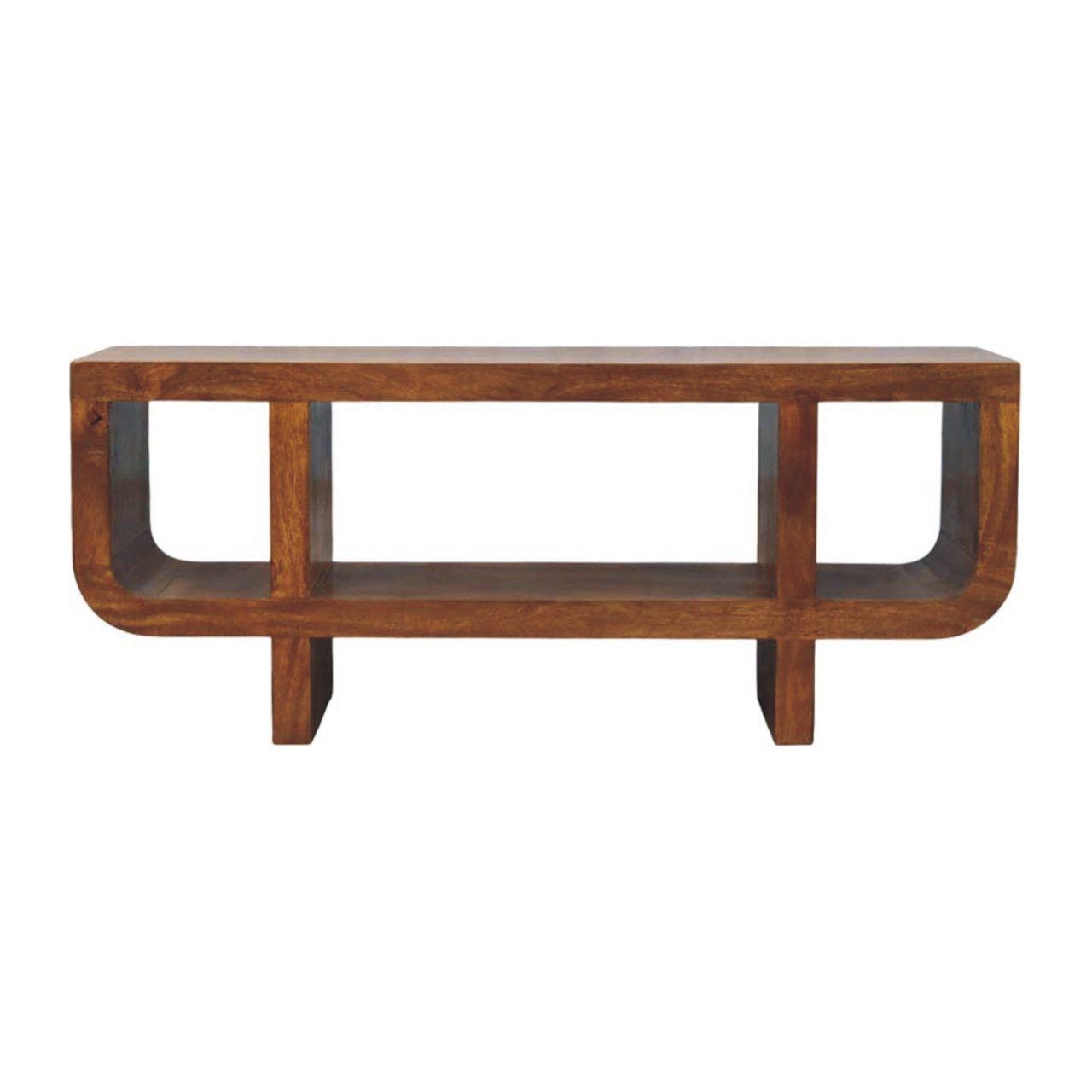 Orion - Curved Media Unit - Brown