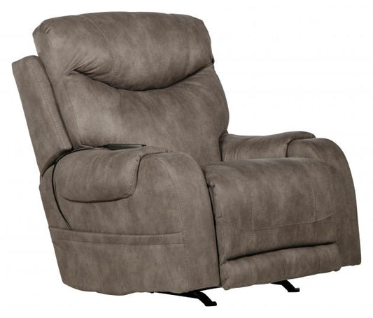 Catnapper Recharger Power Headrest Power Rocker Recliner w/CR3 Heat/Massage/Lumbar in Charcoal