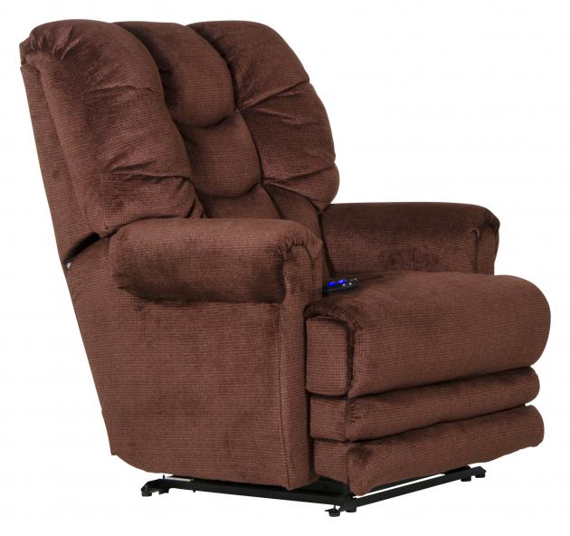 Catnapper Malone Power Lay Flat Recliner w/ Extended Ottoman in Merlot