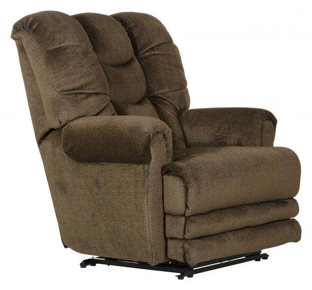 Catnapper Malone Power Lay Flat Recliner w/ Extended Ottoman in Truffle