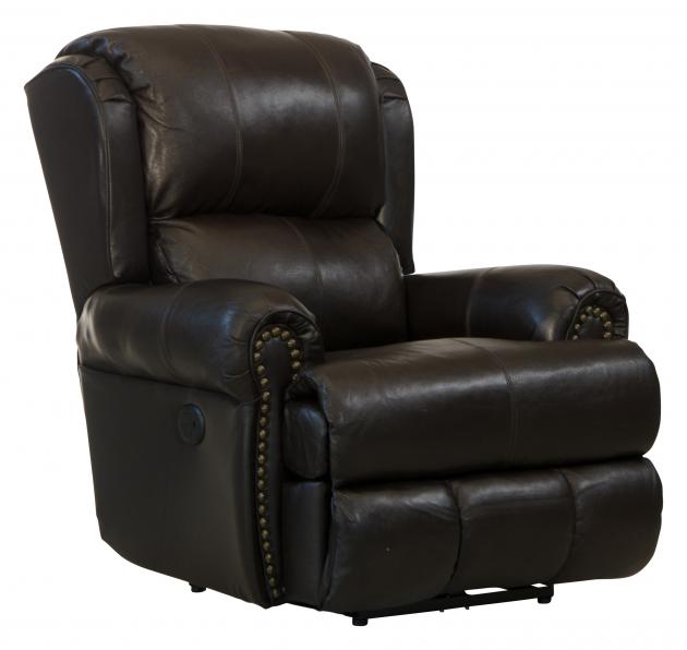 Catnapper Duncan Power Deluxe Lay Flat Recliner in Chocolate