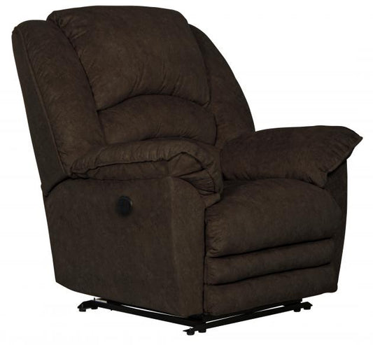 Catnapper Rialto Power Lay Flat Recliner w/X-tra Comfort Footrest in Chocolate