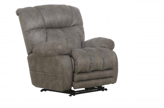 Catnapper Dawkins Power Lay Flat Recliner w/Oversized X-tra Comfort Footrest in Charcoal
