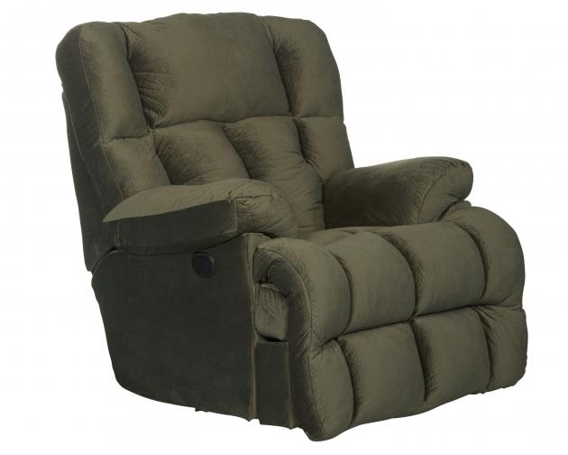 Catnapper Cloud 12 Power Lay Flat Chaise Recliner in Sage