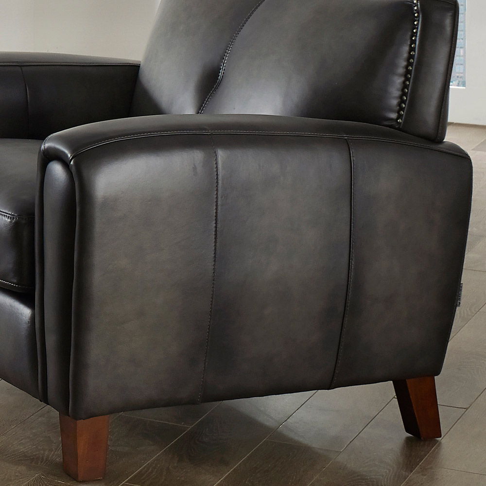 Weldon - Leather Chair - Gun Ash