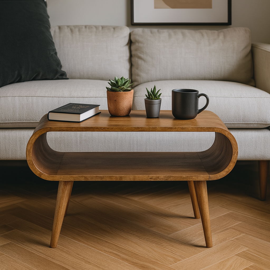 Solid Wood Open Coffee Table
