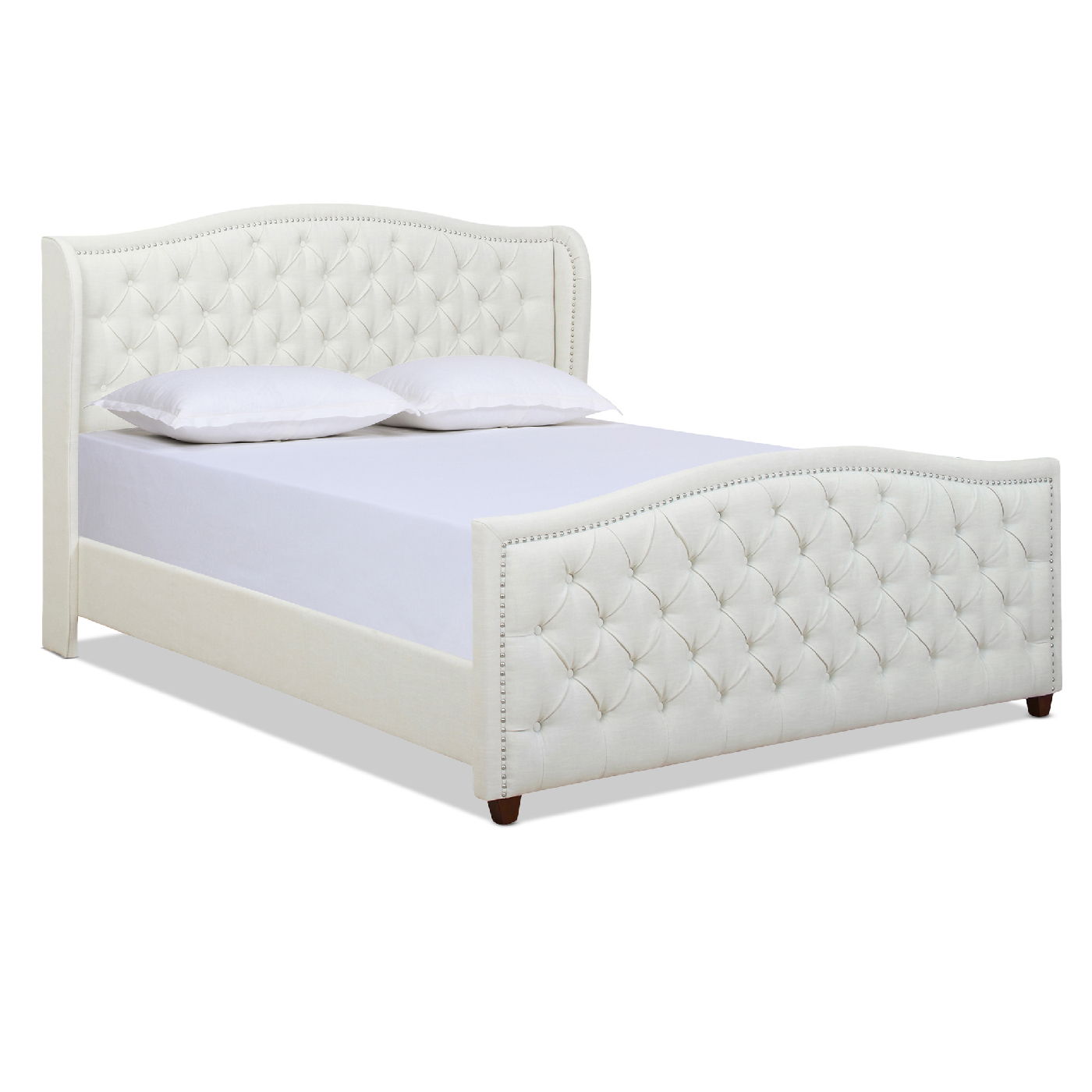 Marcella - Upholstered Shelter Headboard Bed Set