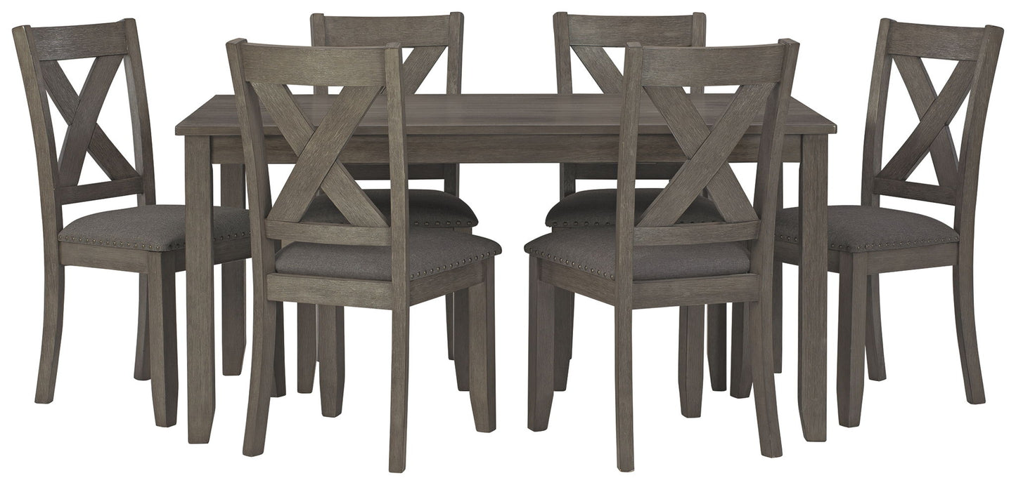 Caitbrook - RECT DRM Table Set (Set of 7) - Gray