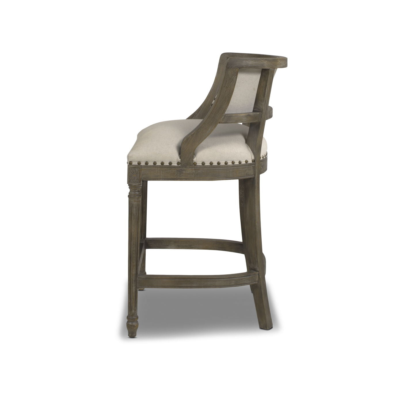 Paris - Farmhouse Counter Height Bar Stool With Backrest