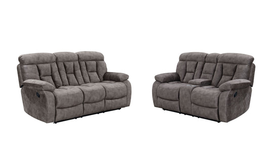 Bogata - Sofa And Loveseat Set - Dark Gray