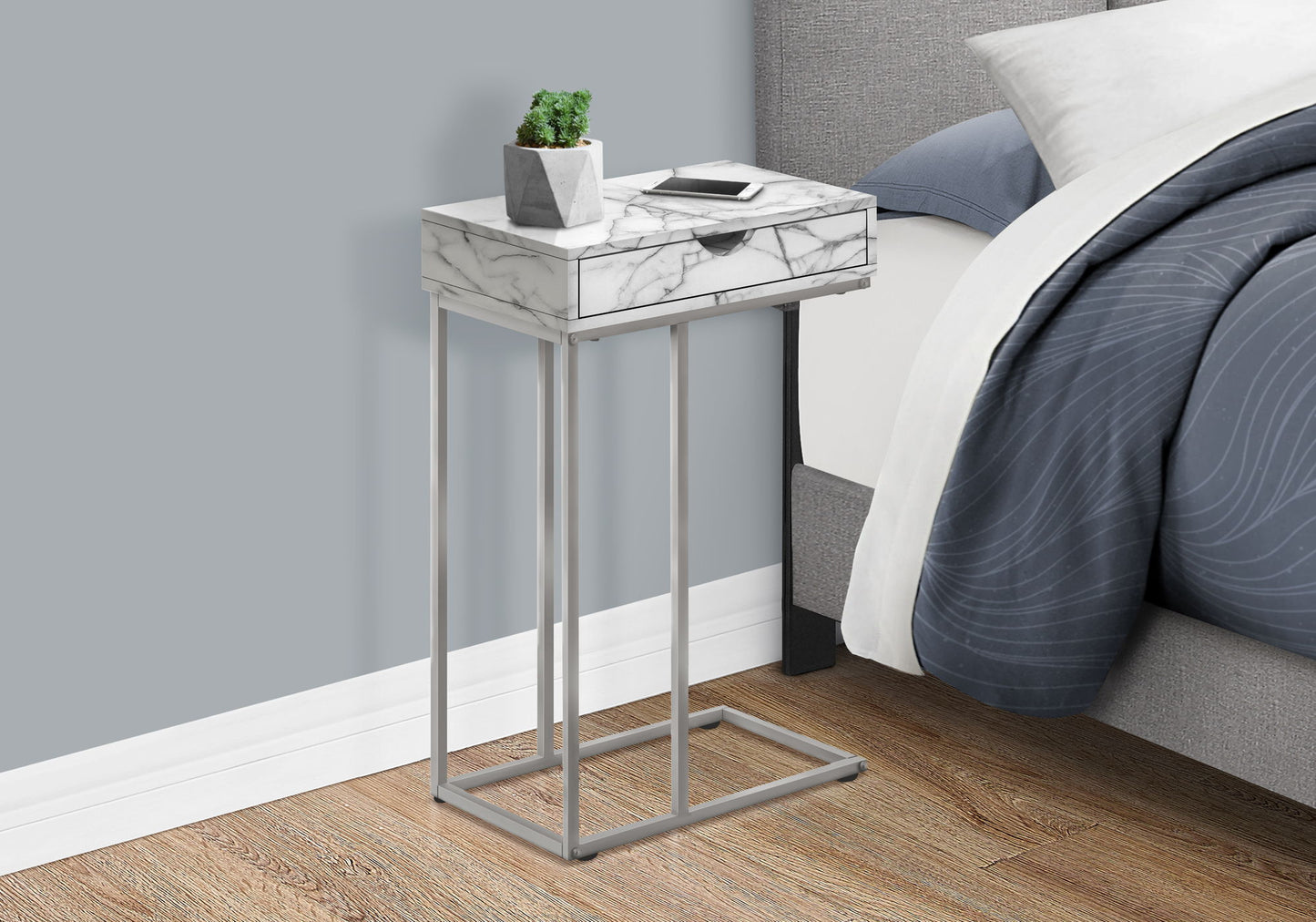 Accent Table, C - Shaped Contemporary & Modern Design