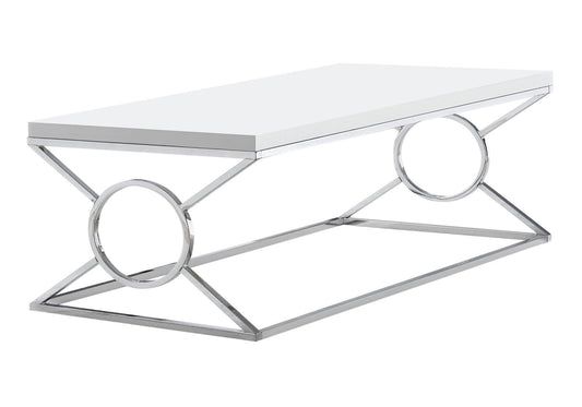 Table, Rectangular, Glossy Contemporary & Modern - White