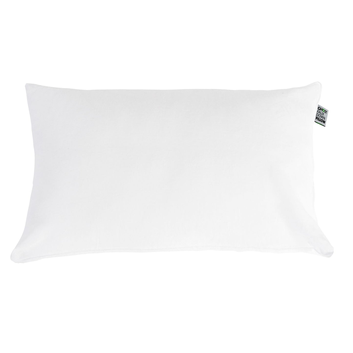Ghostpillow - Faux Down Luxury Pillow With Microfiber Gel Clusters, Cotton Cover - White