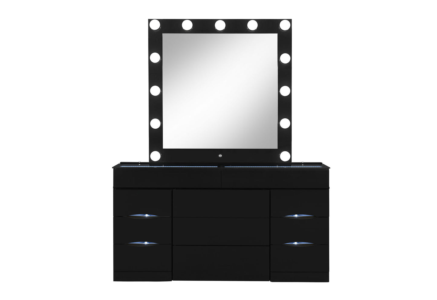 Ella - Vanity Side Pedestal With Speaker - Black