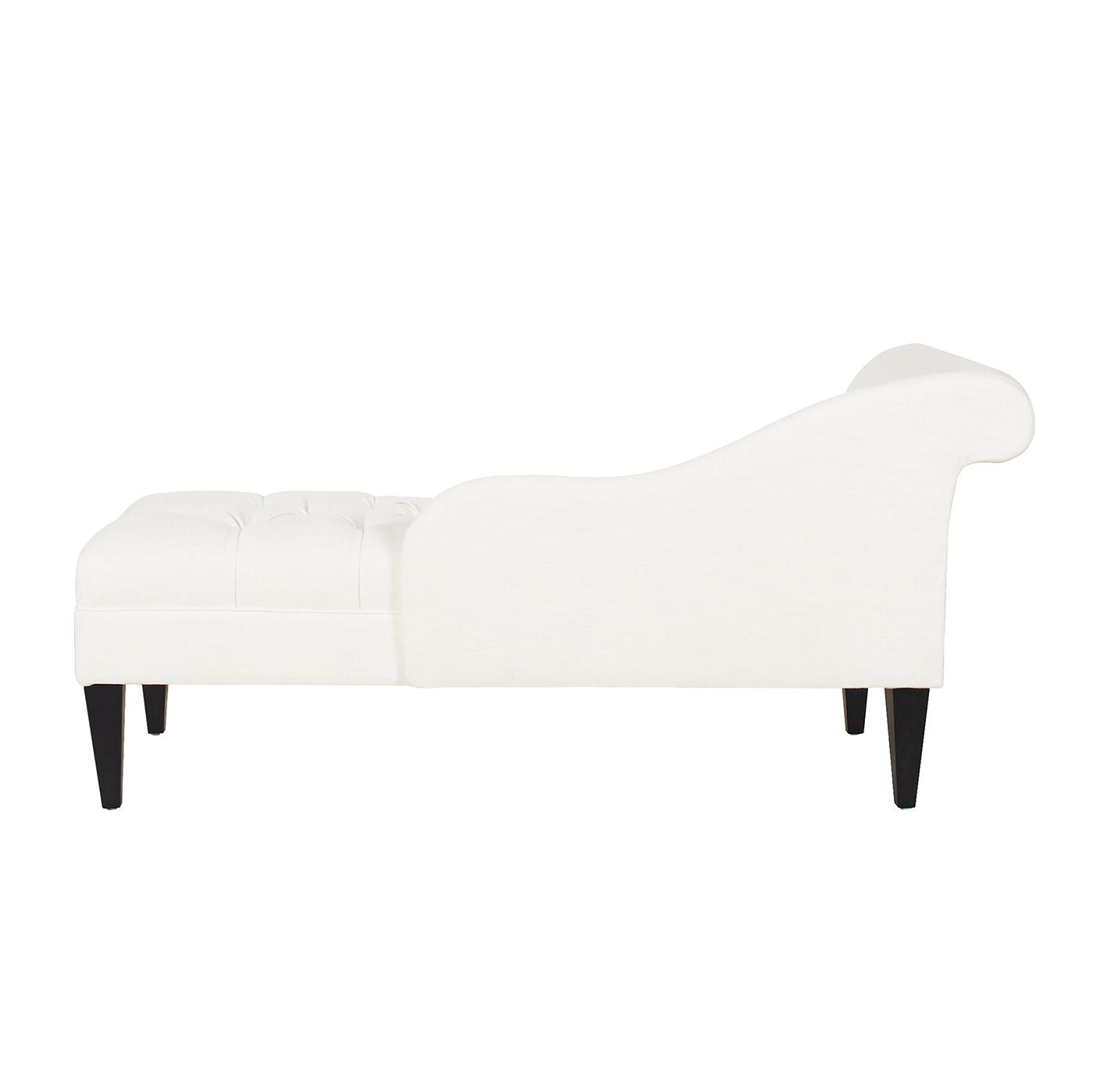 Harrison - Tufted Roll Arm Chaise Lounge - Antique White