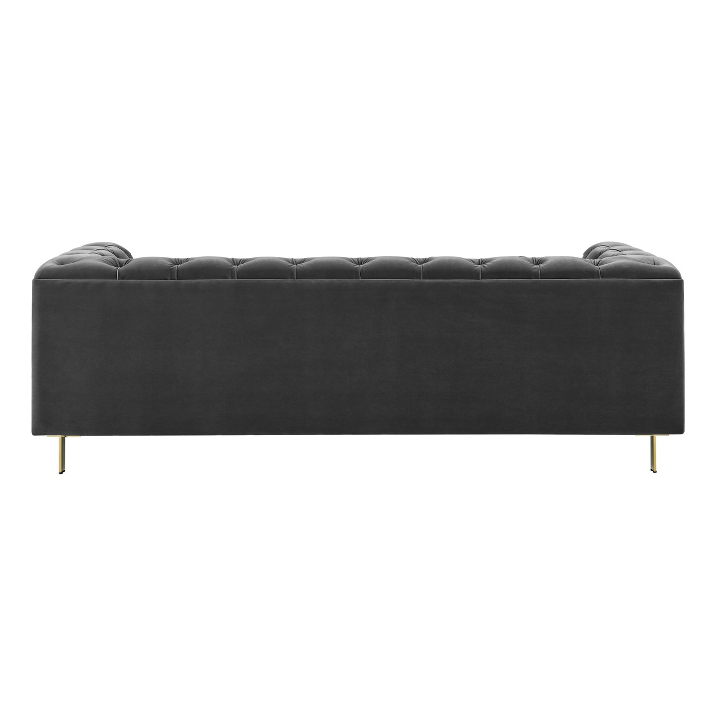 Charlene - Velvet Button Tufted Sofa - Gray