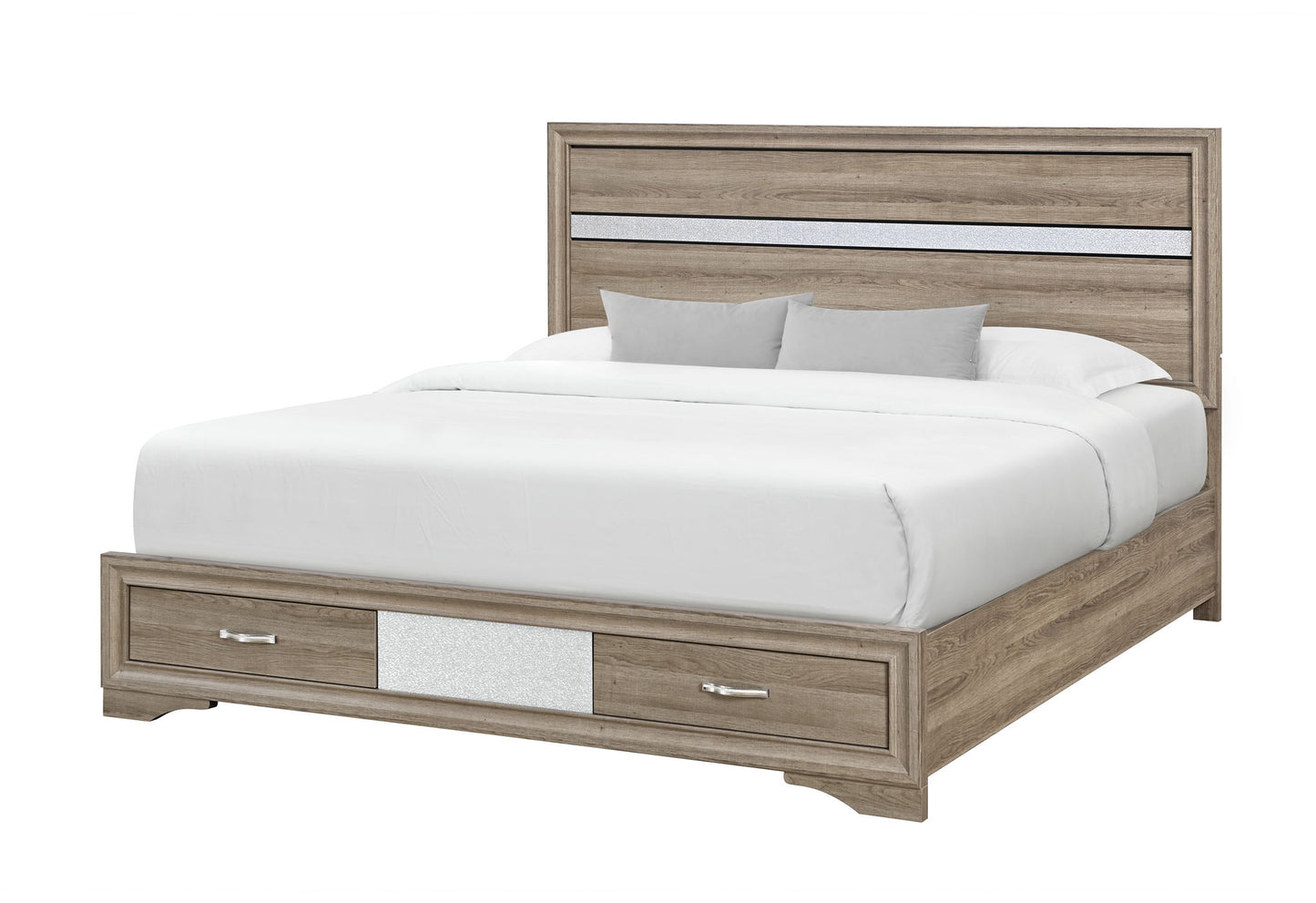 Seville - Full Bed Footboard Drawers - Natural
