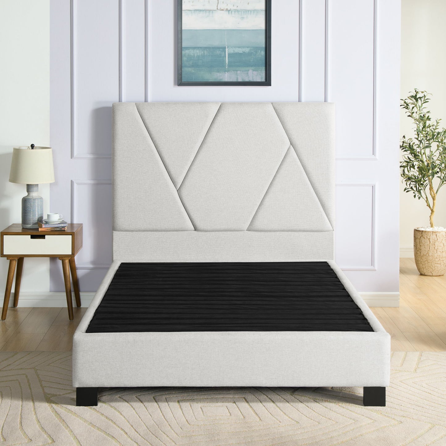 Contempo - King Base Frame - Oat