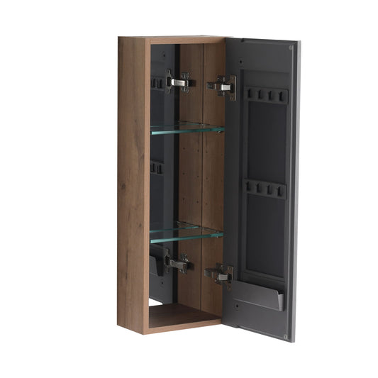 Wall Mounted Bathroom Cabinet With Adjustable Shelves, Storage For Vanity - Imitative Oak