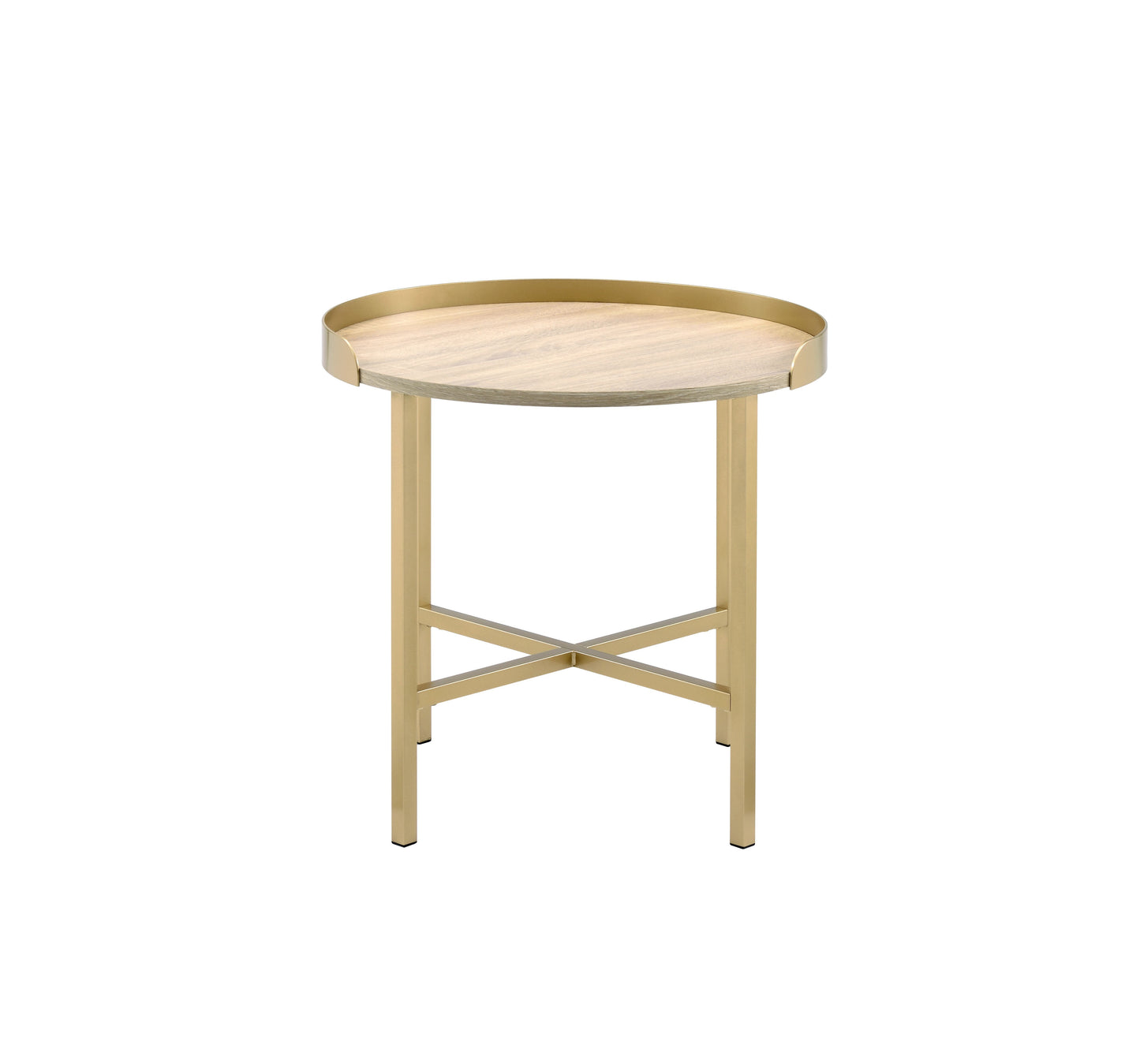 Mithea - End Table - Oak / Gold