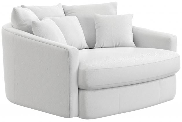 Jackson Matty Round Accent Cuddle Chaise in White