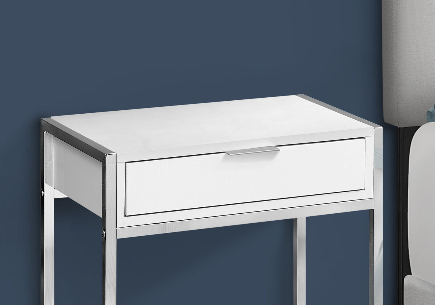 Accent Side Table, Storage Drawer, Spacious Tabletop