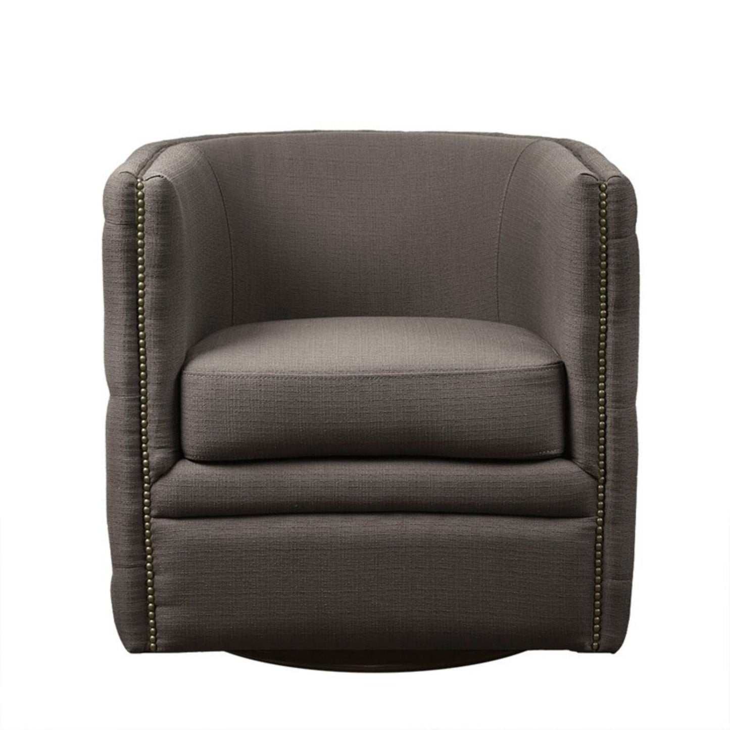 Capstone - Swivel Barrel Chair With Nailhead Accents And Button Tufting