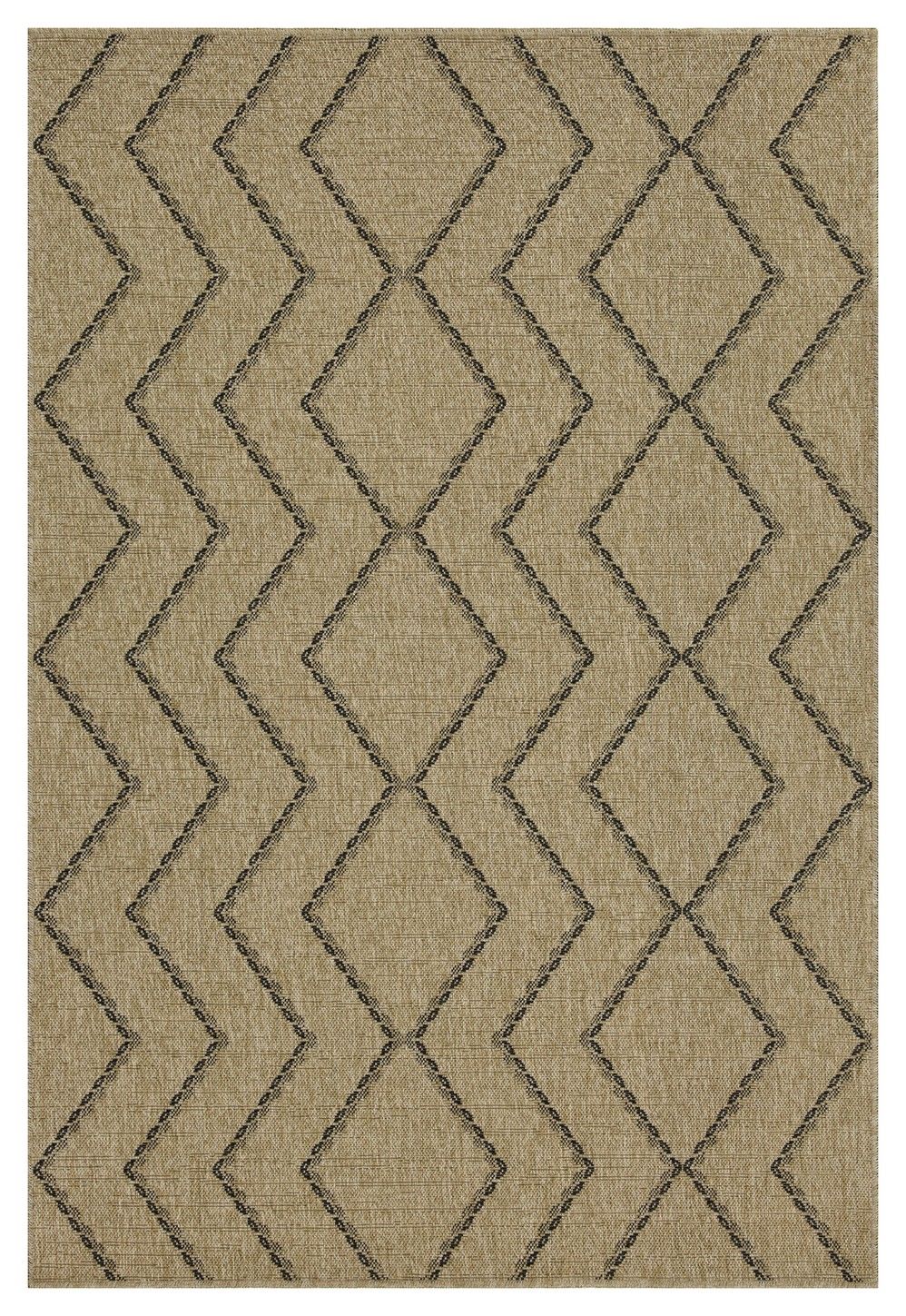 Earth - Indoor / Outdoor Polypropylene Area Rug - Jute / Black