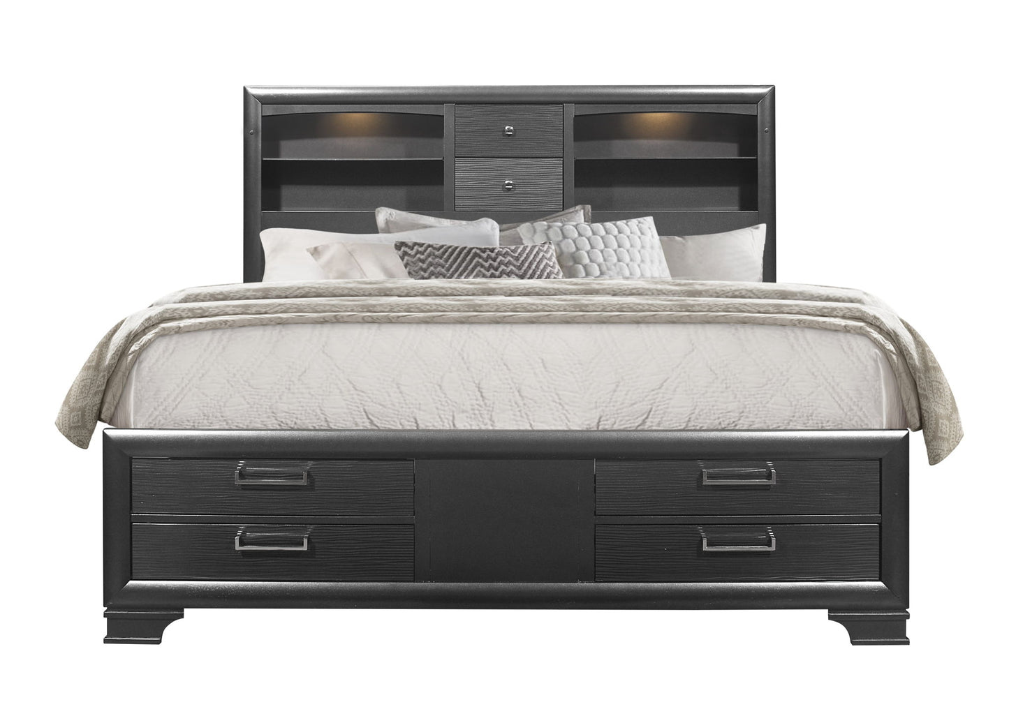Jordyn - Queen Bed/King Bed Footboard And Side Rails - Gray