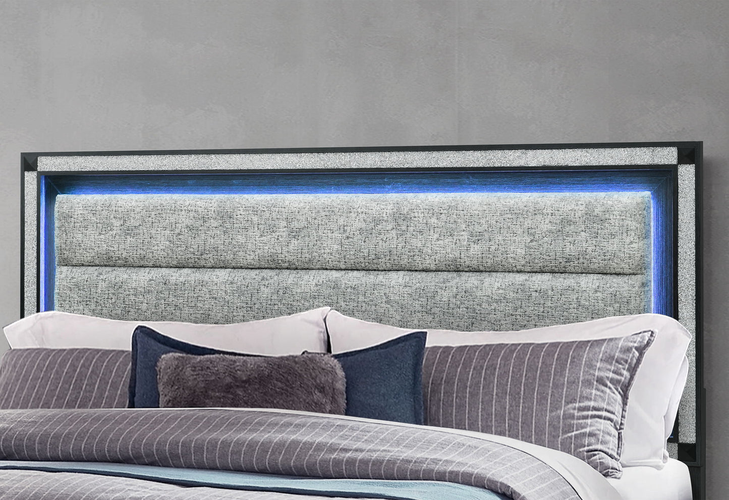 Soleil - King Bed - Charcoal