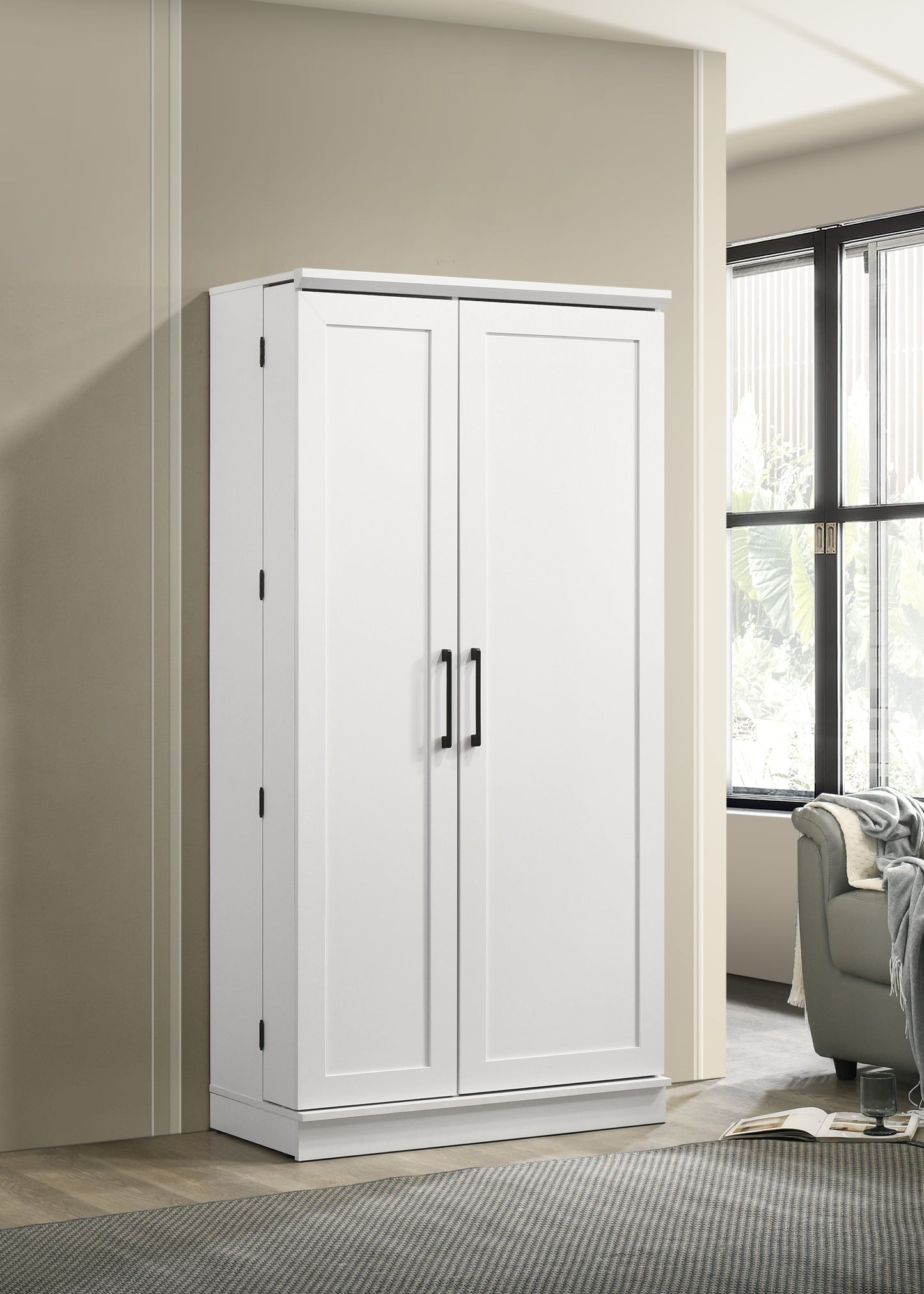 Lincoln - Storage Cabinet With Swing Out Storage Door - White