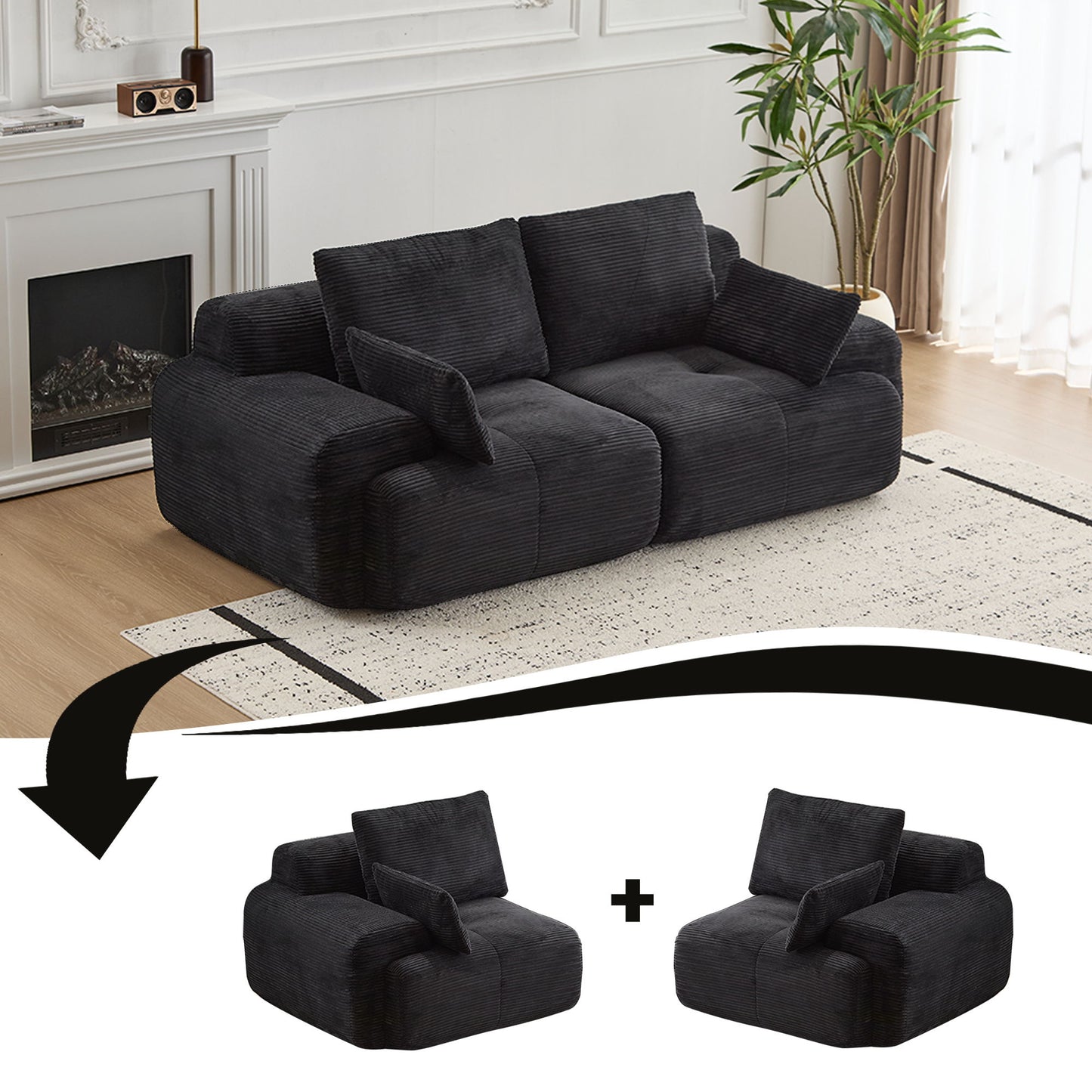 2 Seater Large Sectional Couches For Living Room